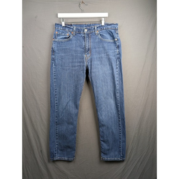 Levi's Other - Levi's 505 Regular Fit Straight Leg Blue Denim Jeans Mens 36x30